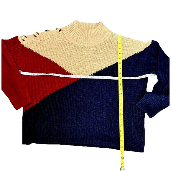 INNER CIRCLE Long Sleeve Sweater LARGE 100% Acrylic Button accents - Picture 5 of 5